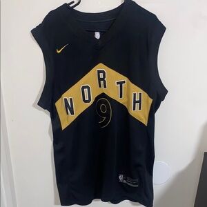 Toronto Raptors Black and Gold Serge Ibaka Basketball Jersey x 2019